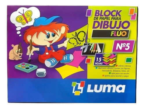 Luma Fluorescent Drawing Paper Block N*5 - 15 Sheets 0