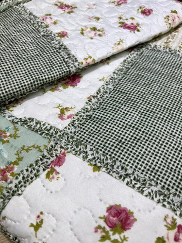 King Size Patchwork Quilt Bedspread with Pillow Shams 16