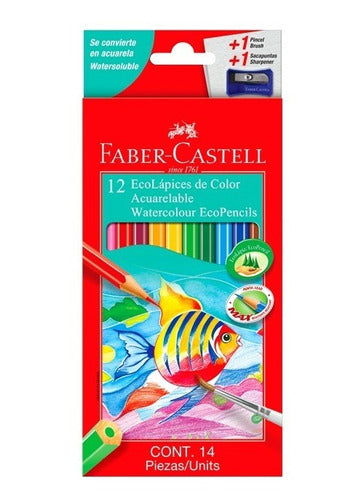 12 Lápices De Colores Faber Castell - Acuarelables 0