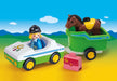 Playmobil 123 70181 Zoo Car With Horse Trailer 2