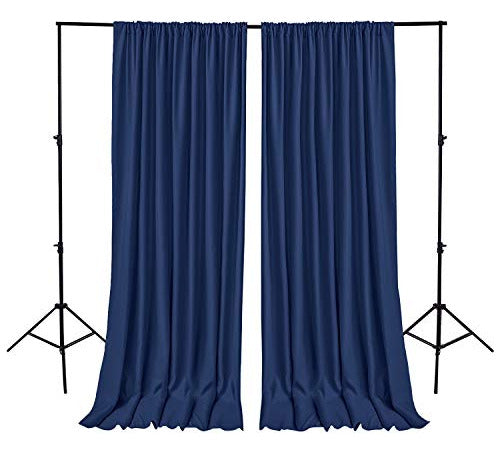 Hiasan Navy Blue Backdrop Curtains for Parties, Drapes 0