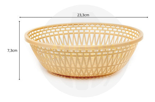 Nuva Round Deep Plastic Bread Basket 23cm 1