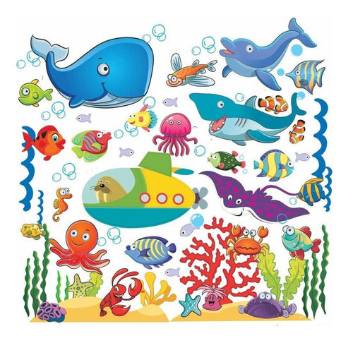 Small Fish Ocean Wall Sticker 0