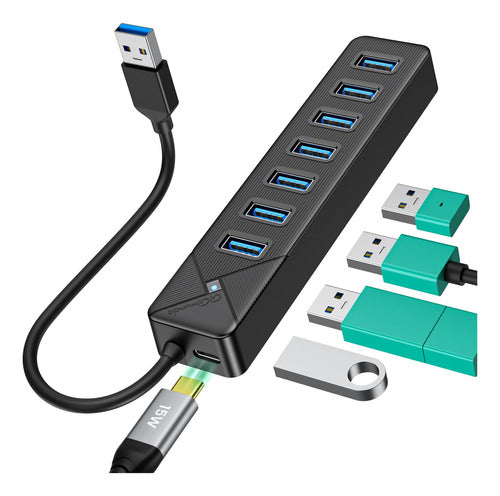 Gigimundo Concentrador Usb, Concentrador Usb 3.0 De 7 Puerto 0