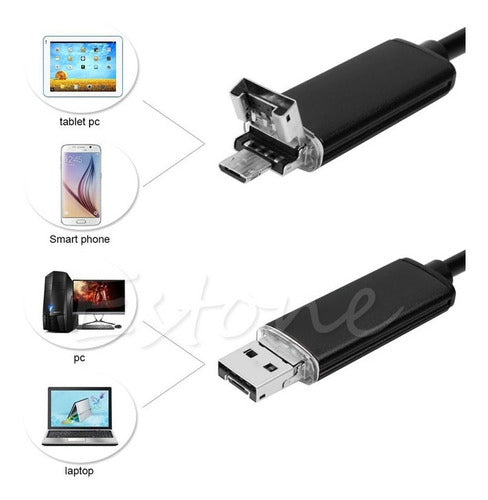 Boroscopio Endoscopio Usb 6led 10 Metros Otg Android 5.5 Mm 4