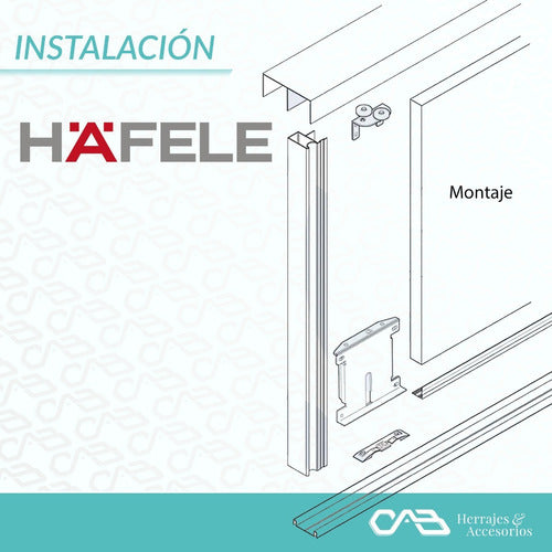 Kit Frente Placard Integral 2mts Para 2 Puertas Hafele 4