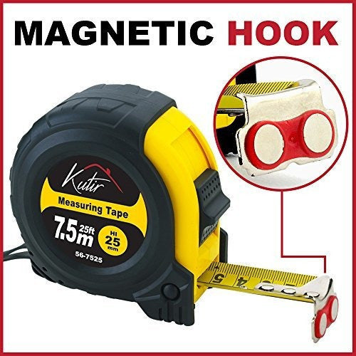 Kutir Measuring Tape Retractable with Magnetic Hook 25 Ft 2