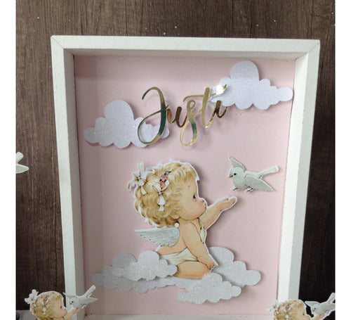 Fusion Creativa Eventos Cuadrito Box Angel for Table Décor and Beautiful Room Keepsake 2