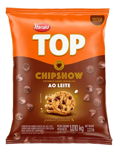 Chipshow Gotas Forneáveis Chocolate Ao Leite 1,010kg Harald 1