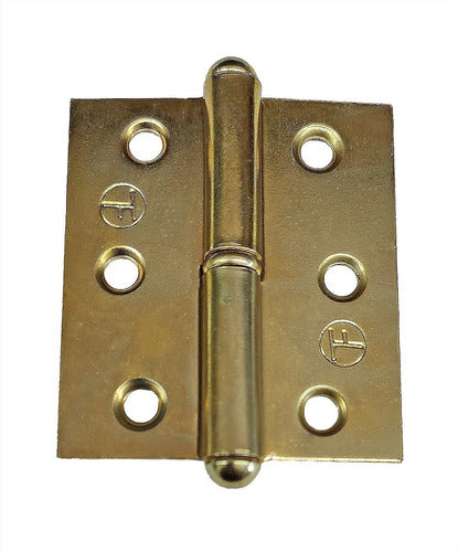 Metalúrgica Diego Left-Handed Zinc Yellow Hinge for Wardrobe 50mm 20 Pairs 0