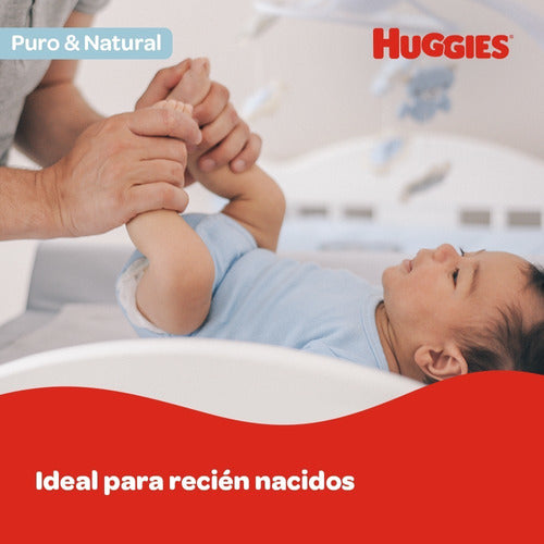 Huggies Puro y Natural Wet Wipes X 80 Pack X 12 5