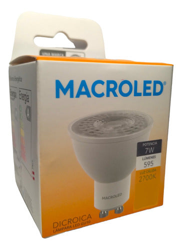 Macroled Pack X5 Led Dichroic Lamp 7W GU10 220V PVC 1