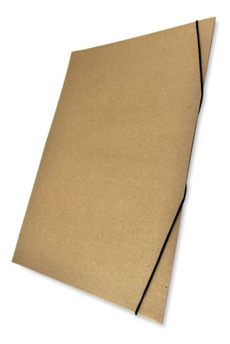 Carpeta Elastico Carton Kraft A3 Serviciopapelero 0