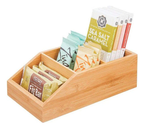 IMP Multi-Purpose Bamboo Organizer for Kitchen and Bathroom - 3 Compartments 2