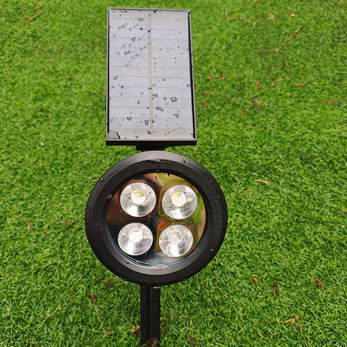 Etheos Kit 2 Solar LED Stake Flood Lights Rechargeable 3