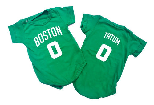 Baby Bodysuit Boston Celtics Tatum Basketball Custom Name Available 0