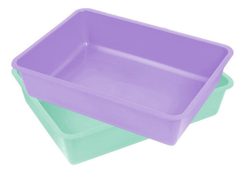 Set of 12 Color Plastic Trays 30x40x9 High. Multipurpose Usage. Made in Argentina 0