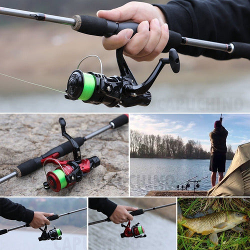 Complete Varied River Fishing Combo: 2.10 Mts Rod + Reel + Line + Box 5