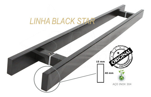 Puxador Aço Inox 304 60cm Acabamento Preto Fosco 3