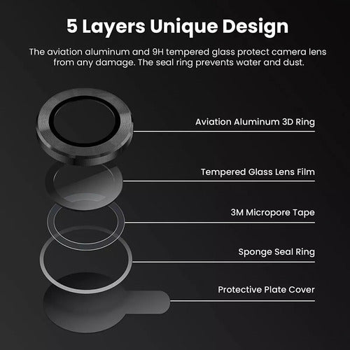 Tempered Glass Camera Protector for iPhone 13 Pro Silver 5