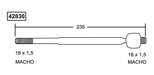 Rack End Ctr Hyundai Accent 11-11 0