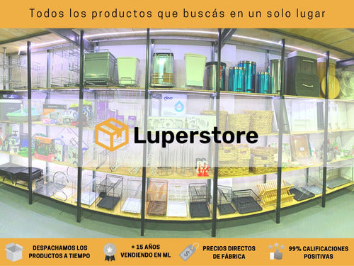 Luperstore Secaplatos Doble Escurridor 14 Platos Barral 60 Cm Plateado 7