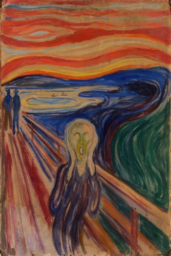 Pintores - Edvard Munch - El Grito - Lámina 45 X 30 Cm 0