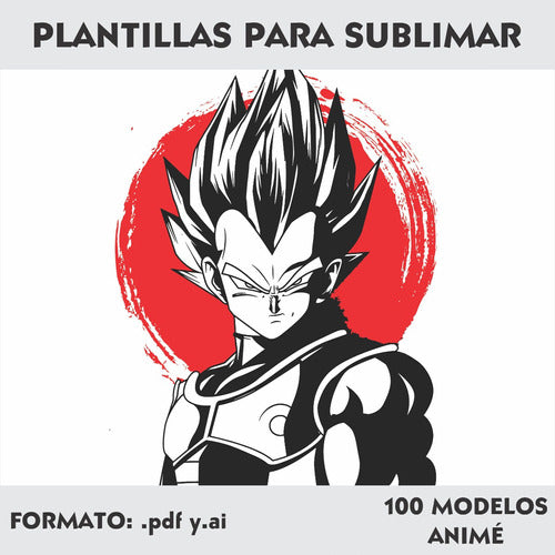 Anime Mega Pack Plantillas Sublimación Remeras 100 Diseños 0