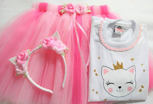 QUITi TUTU Set Gatita - Tutu + Headband + T-Shirt 2