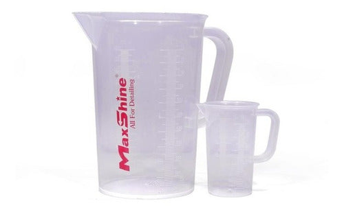 MaxShine Graduated Measuring Jars for Liquids - Chemical Resistant 0