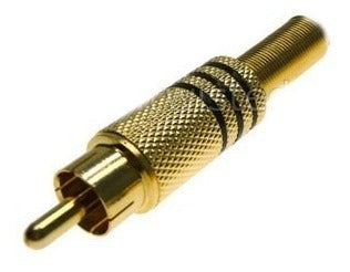 Seikaca 4 RCA Plug Connectors for Extension - Gold Metal 2