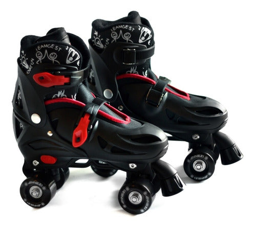 Annezi Extendable Artistic Skates 4 Wheels + Bag 1