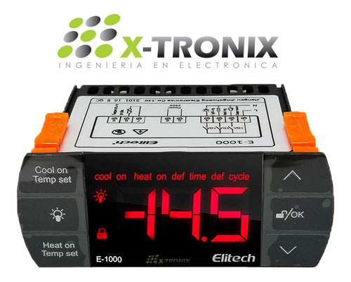 Elitech Temperature Controller E-1000 with 3 Relays and 1 Sensor 220V 2