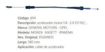 Cable De Acelerador Chevrolet Monza Kadett 1.8/2.0 585mm 0