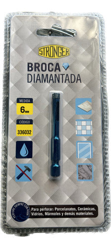 Mecha Broca Diamantada 6mm Stronger S.bel-la 0