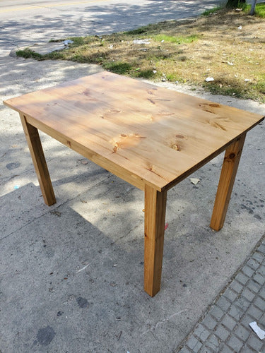 Todoparaelhogar Solid Wood Table for 4 Chairs 120x70 1