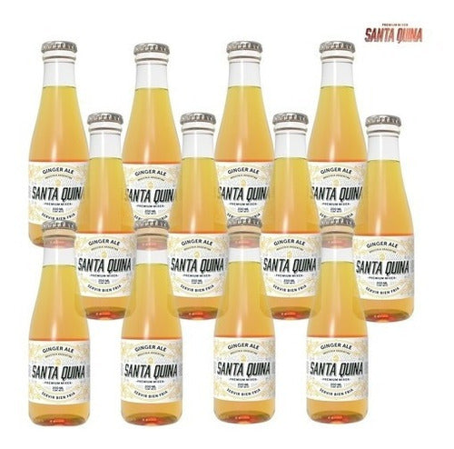 Pack of 12 Ginger Ale Santa Quina X200ml - Glass Gluten-Free 0