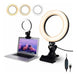 ERO 16cm LED Ring Light with Universal Clamp - Ideal for Conferences 0