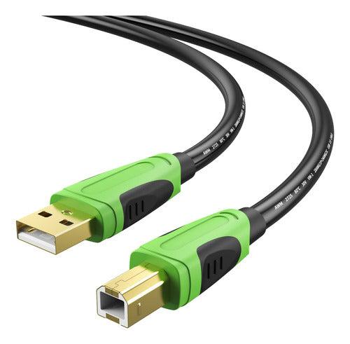 Xxone - Cable De Impresora Usb 2.0 De 25 Pies, Cable De Impr 1