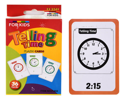 For Time Learning Cards Props Kids Flash Card Toy For Time R 0