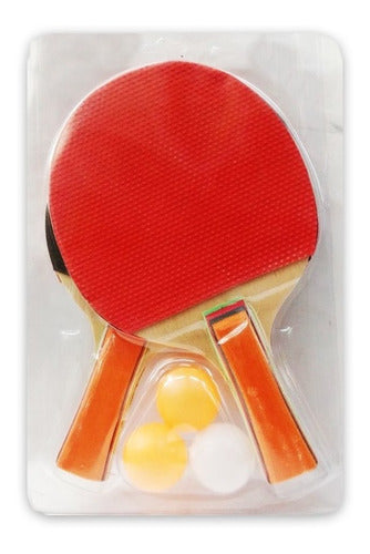 Pack of 3 Ping Pong Game Set with 2 Paddles + 3 Balls 3