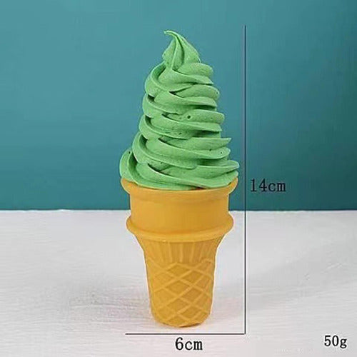 Cone De Sorvete Falso Sorvete Simulado Brincar Falso Verde 7