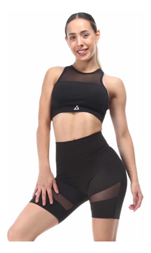 Ludmila Set: Top and Cycling Shorts Combo in Aerofit SW Tul Combination 0