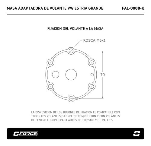 Collino C-Force Steering Wheel Hub Adapter for VW Bora 1.8T 2.0 Black 55 4