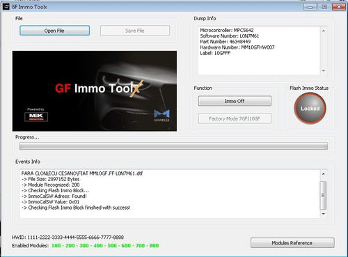 GF Immo Toolx Software Immo Off Marelli Iaw7gf, Iaw10gf and Others 2