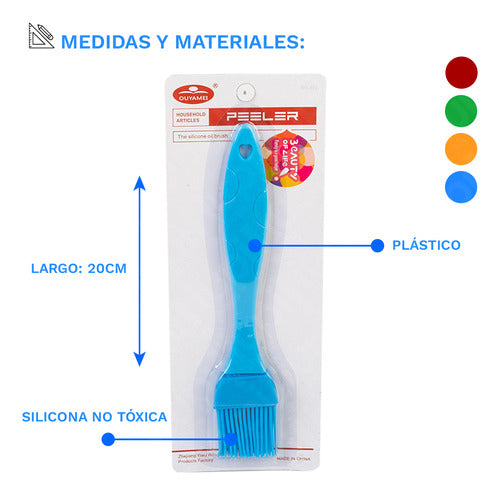 Mas Casa Silicone Brush with Acrylic Handle for Baking and Cooking 1