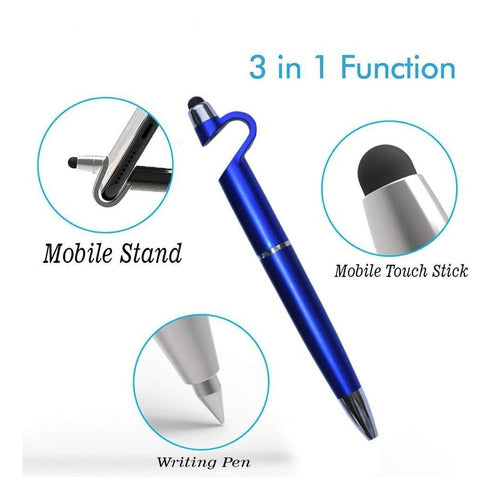 3-in-1 Touch Screen Stylus Pen with Cell Phone Holder Slot 9