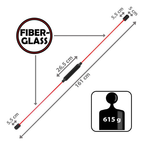 Flexi Bar Barra Vibradora Entrenamiento Abdominales Espalda 4