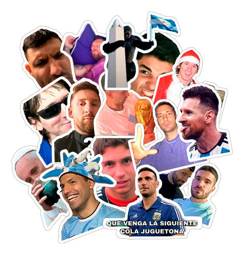 World Cup Messi Argentina Stickers Set - Deco Thermo Cell Mate 8