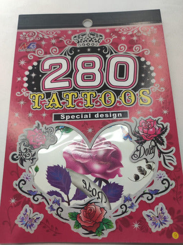 Temporary Self-Adhesive Tattoos Variety Pack 6 Sheets 113